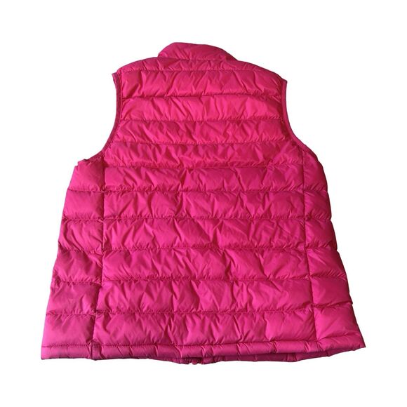 Eddie Bauer Girls Duck Down‎ Hot Pink Puffer Vest Size Small 7/8 Packable - Picture 5 of 5